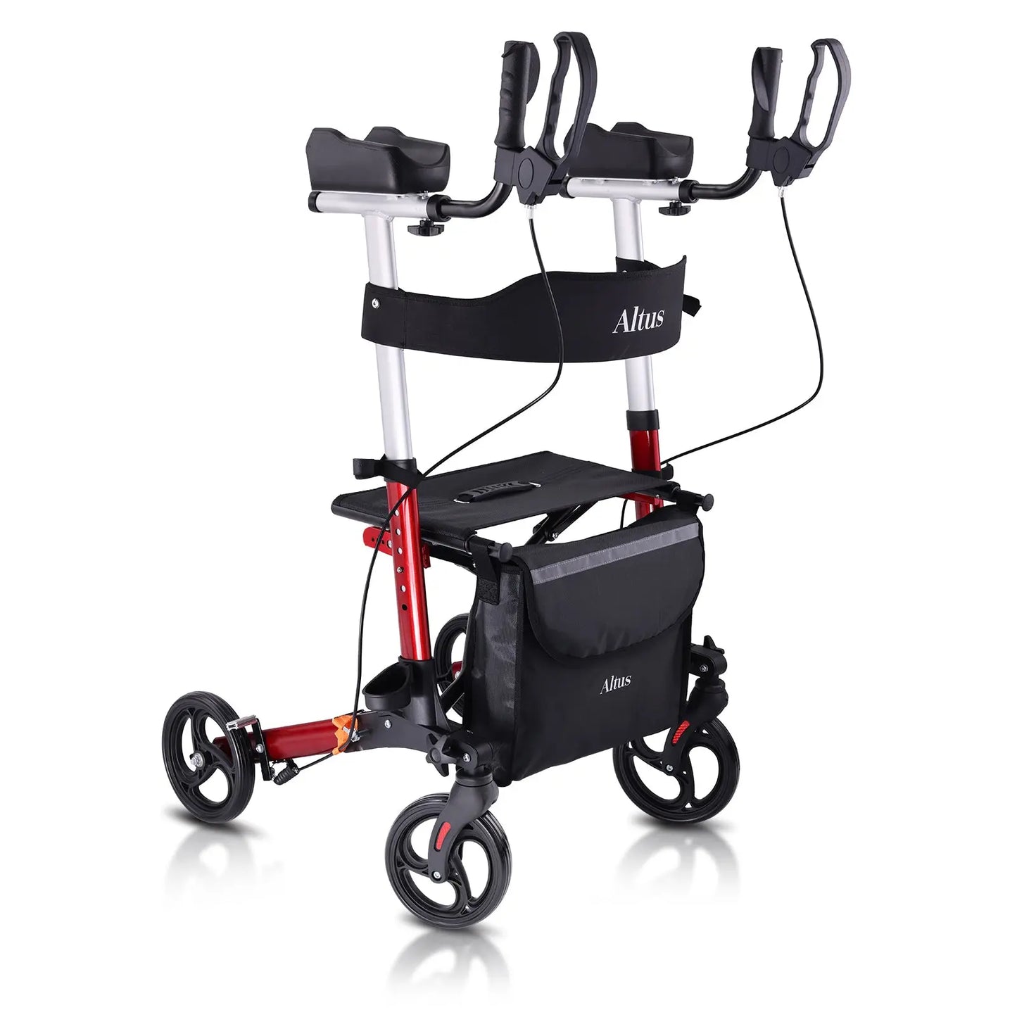 Altus Premium Upright Rollator with Forearm Support Upright Walker with Seat Tall myaltus