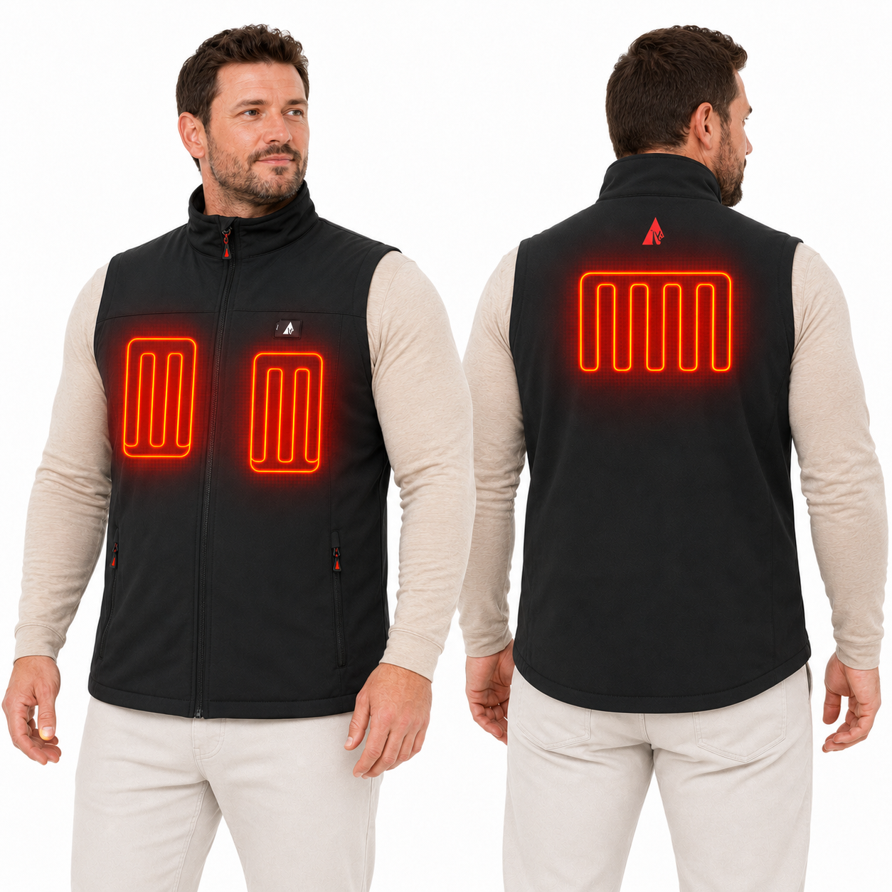 Altus Man's Heated Vest with Rechargeable 10000mAh Battery - Black