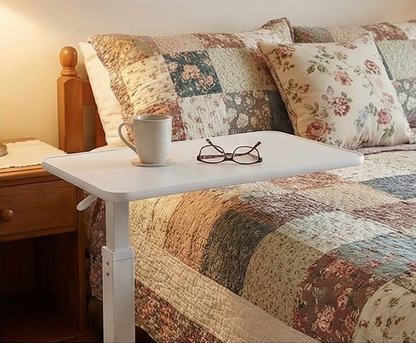 Altus 床头桌 燃气升降装置 钢架 层压板顶部 白色