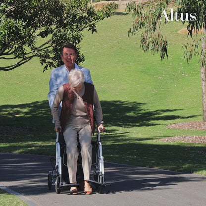 Altus 2-in-1 Hybrid Rollator & Transport Chair – Red