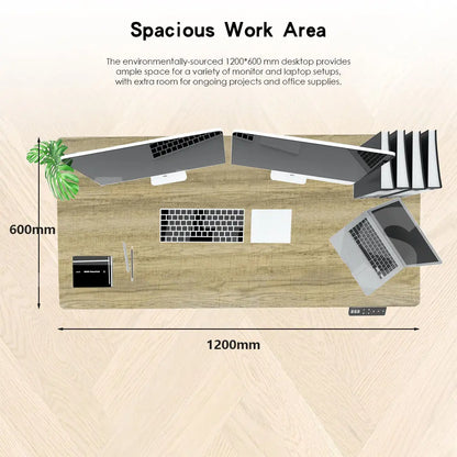 Ample surface area for multiple monitors, laptops, and other office essentials.