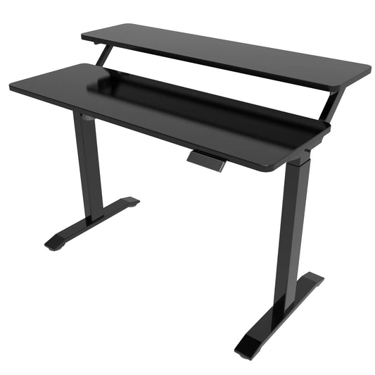 Altus 2 Tier Standing Desk Height Adjustable Motorised Electric Sit Stand Desk_Black myaltus