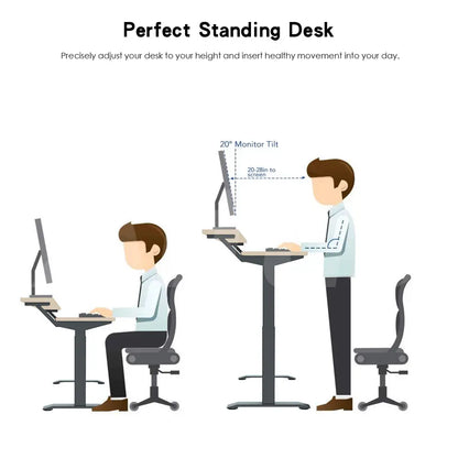 Altus 2 Tier Standing Desk Height Adjustable Motorised Electric Sit Stand Up_ Grey Oak myaltus